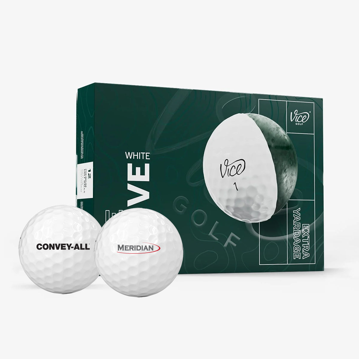 Dual Branded Vice Drive Golf Balls - Dozen Balls