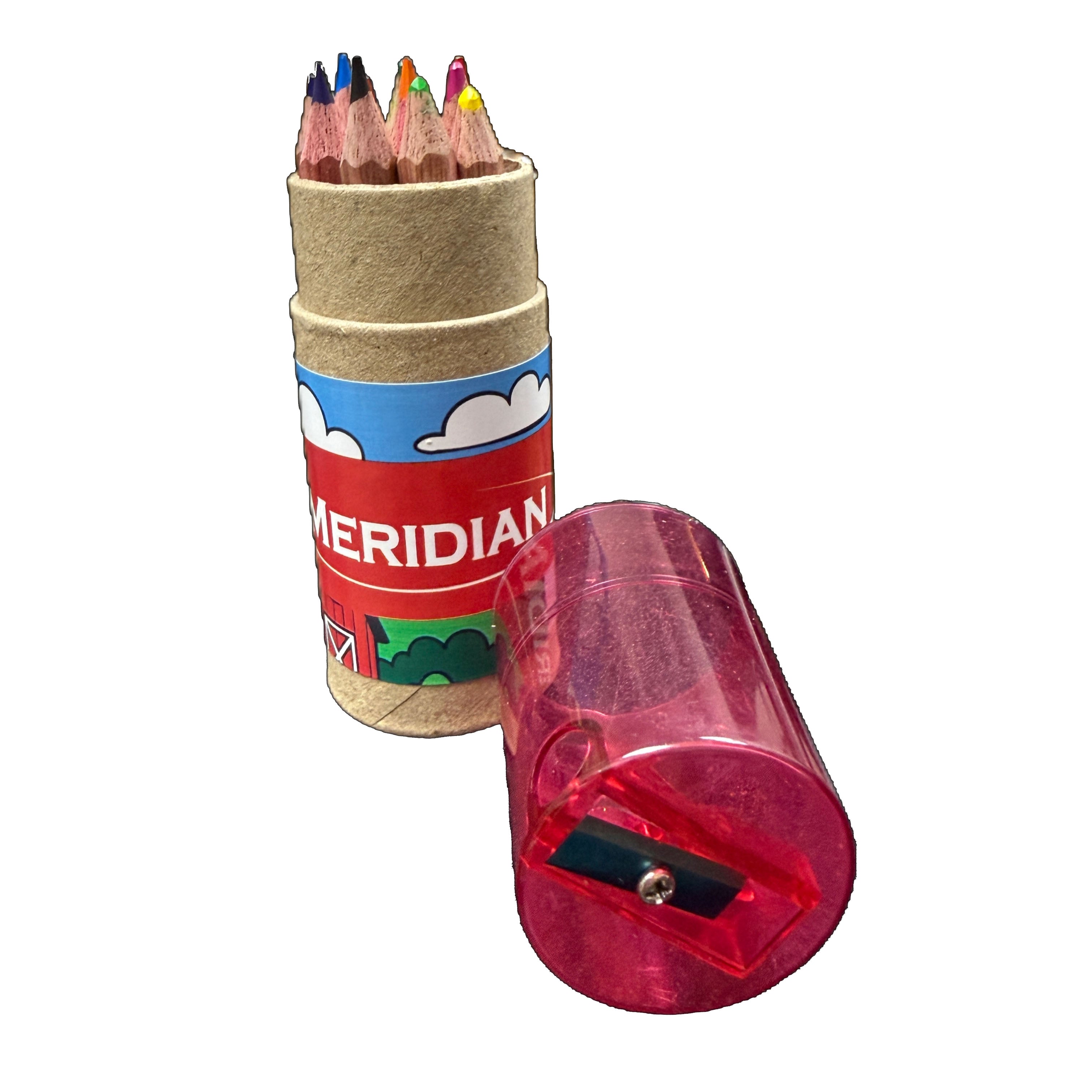 Meridian Pencil Crayons & Sharpener Set