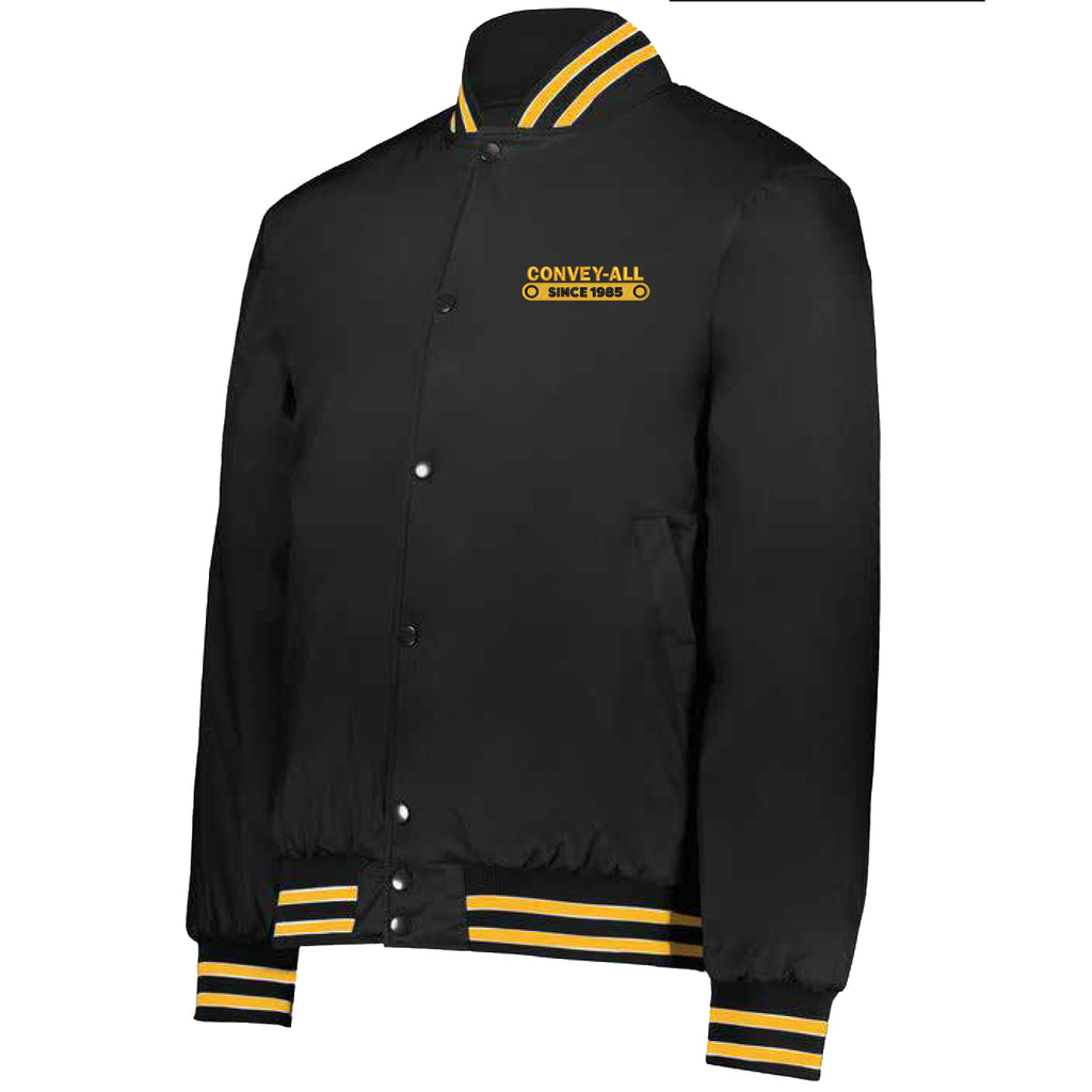 Convey-All Retro Satin Varsity Jacket