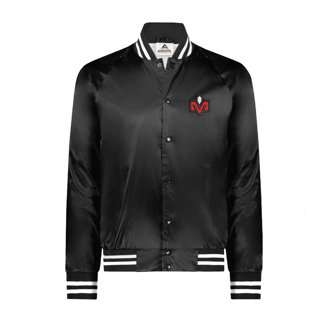 Meridian Retro Satin Varsity Jacket